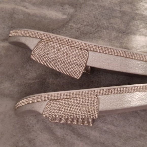 Silver Rhinestone Sandals - Picture 6 of 7